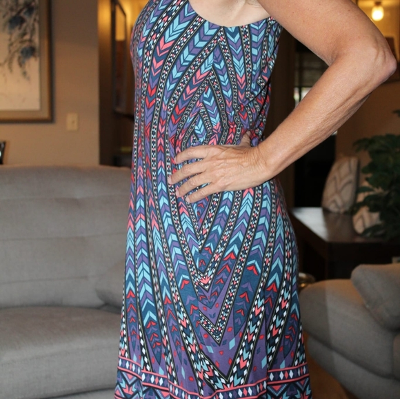 Art Deco/ Mid Century Modern Style Dress - Picture 4 of 6